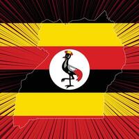 uganda unabhängigkeitstag kartenentwurf vektor