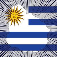 uruguay oberoende dag Karta design vektor