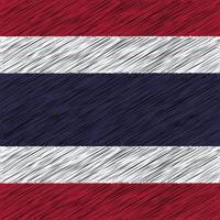 thailändischer nationaltag 5. dezember, quadratisches flaggendesign vektor