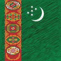 turkmenistan unabhängigkeitstag 27. september, quadratisches flaggendesign vektor