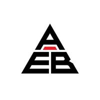 aeb Dreiecksbuchstaben-Logo-Design mit Dreiecksform. aeb-Dreieck-Logo-Design-Monogramm. Aeb-Dreieck-Vektor-Logo-Vorlage mit roter Farbe. aeb dreieckiges Logo einfaches, elegantes und luxuriöses Logo. vektor