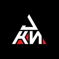 jkn Dreiecksbuchstaben-Logo-Design mit Dreiecksform. jkn-Dreieck-Logo-Design-Monogramm. jkn-Dreieck-Vektor-Logo-Vorlage mit roter Farbe. jkn dreieckiges Logo einfaches, elegantes und luxuriöses Logo. vektor