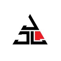 jjl Dreiecksbuchstaben-Logo-Design mit Dreiecksform. JJL-Dreieck-Logo-Design-Monogramm. JJL-Dreieck-Vektor-Logo-Vorlage mit roter Farbe. jjl dreieckiges Logo einfaches, elegantes und luxuriöses Logo. vektor
