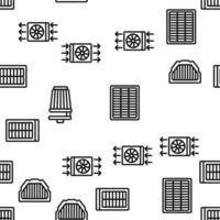 Luftfilter und Luftstromvektor nahtloses Muster vektor