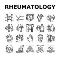 reumatologi sjukdom problem ikoner set vektor