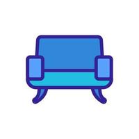 bequemer Sofa-Symbolvektor. isolierte kontursymbolillustration vektor