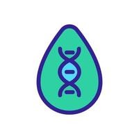 Symbolvektor für DNA-Studie. isolierte kontursymbolillustration vektor