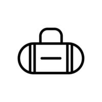 ovale vertikale Streifen Tasche Symbol Vektor Umriss Illustration