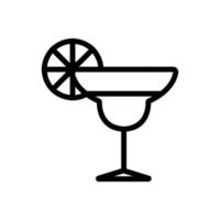 Limetten-Cocktail-Symbolvektor. isolierte kontursymbolillustration vektor