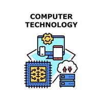 Computer-Technologie-Symbol-Vektor-Illustration vektor