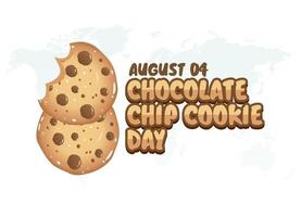 Vektorgrafik des Chocolate Chip Cookie Day gut für Chocolate Chip Cookie Day Feier. flaches Design. flyer design.flache illustration. vektor