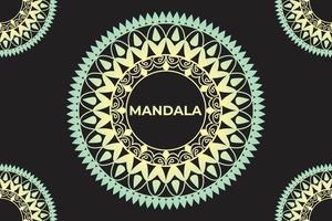 Rahmen-Mandala-Design. Mandala-Muster-Hintergrund-Design. vektor