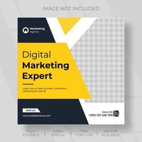 digitale Marketing-Agentur Video, Rollen, Story, Post und Social-Media-Banner-Vorlagenvektor skalierbar vektor