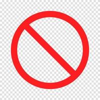 Verbotszeichen. Warnung ist das Betreten verboten. Kreis rotes Warnsymbol. Zeichen nicht erlaubt. Illustration des Verkehrszeichens im flachen Stil. Vektor-Illustration vektor