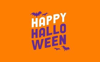 Happy Halloween-Logo-Schriftzug. gruseliges Abzeichen-Design. vektor