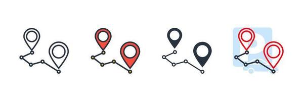 GPS-Tracking-Symbol-Logo-Vektor-Illustration. Tracking-Symbolvorlage für Grafik- und Webdesign-Sammlung vektor