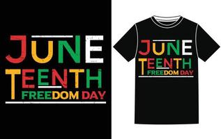 trendig t-shirtdesign för juntonde dagen vektor