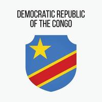 Tag der Unabhängigkeit der Kongo-Vektorflagge vektor