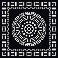 Stammes-Bandana-Mustervektor, Schal, Tischdecke, Halstuch, Taschentuchdesign vektor