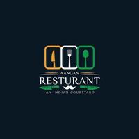 indisches essen oder restaurant-logo-design-vorlage vektor