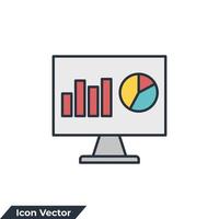 övervakning ikon logotyp vektorillustration. dashboard admin symbol mall för grafik och webbdesign samling vektor