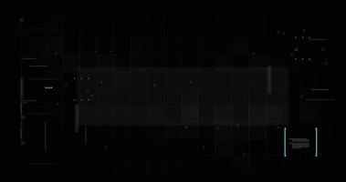 abstrakt bakgrund för futuristisk video överlägg användargränssnitt designelement textruta skala och stapel, cyber och teknik koncept mot mörk bakgrund widescreen ratio vektorillustration vektor