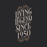 levande legend eftersom 1950, 1950 födelsedag av legend vektor