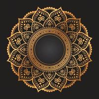 Luxuriöses goldenes Ziermandala-Hintergrundvektordesign. dekoratives mandala für tätowierung, mehndi, islamisches muster, ornament, kunst, henna, indisches muster, druck, plakat, cover, broschüre, flyer, banner vektor