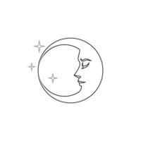 Mondstern-Symbol Vektor-Illustration-Design-Vorlage. vektor