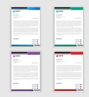 Corporate Design-Vorlage für moderne Briefköpfe, kreative Designvorlagen für moderne Briefköpfe für Ihr Projekt. vektor