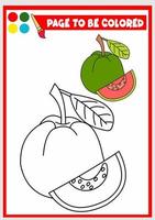 målarbok för barn. guava vektor