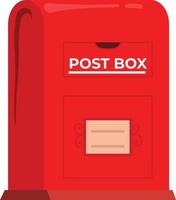 traditionell gammal posta låda vektor design, årgång röd post posta låda illustration,