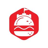 Burger-Schloss-Vektor-Logo-Design. vektor