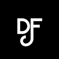 DF brev logotyp design på svart bakgrund. df kreativa initialer brev logotyp koncept. df bokstavsdesign. df vit bokstavsdesign på svart bakgrund. df, df logotyp vektor