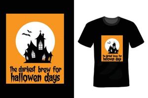 halloween trendig grafik t-shirt design vektor