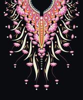 Kaftane mit Ausschnitt. Ethno- und Stammesstil. Designs von Gometic-Blumenmix-Schmetterlingshalsketten zur Verwendung mit Kleidung und Wraps. Vektor-Illustration vektor