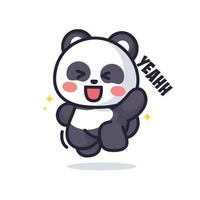 Panda posiert süß und bezaubernd vektor