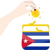 kubanische Flagge Vektor handgezeichnet, kubanischer Peso Vektor handgezeichnet