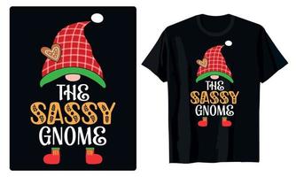 glad jul nisser mönster för t-shirt, baner, kort, dekoration, mugg, etc vektor