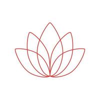 Symbol für Lotus-Linienstil, Lotus-Vektorlogo vektor