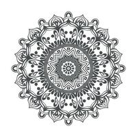 rundes Mandala-Design zum Ausmalen und Dekorieren vektor