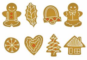 Lebkuchen icon set vektor