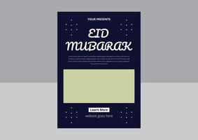 eid mubarak flygblad design. eid al fitr mubarak eller eid al - Adha design, helig dag islamic mall design. omslag, affisch, flygblad design. vektor