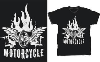 exklusive Motorrad-T-Shirt-Vektor-Design-Vorlage. vektor