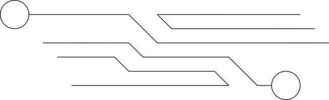 Tech-Linie dekorative Gestaltungselement-Vektorillustration. isoliert auf weißem Hintergrund vektor