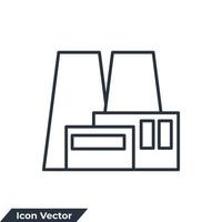 Fabrikgebäude-Symbol-Logo-Vektor-Illustration. Symbolvorlage für Industriegebäude für Grafik- und Webdesign-Sammlung vektor