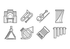 Freie Musik Instrument Icon Vektor