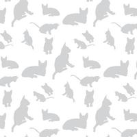 grå katt silhuett mönster vektor