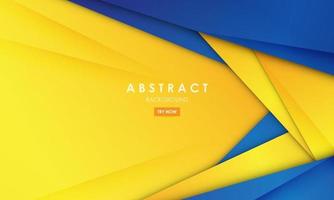 abstrakter geometrischer hintergrund blau und gelb modernes design vektor
