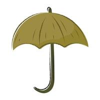 vektor isolerat klotter illustration av ett paraply med en stroke.